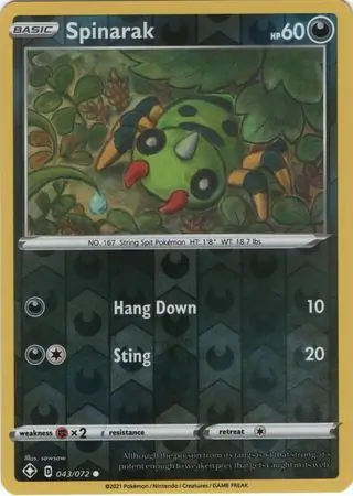 Spinarak Reverse Holo 043
