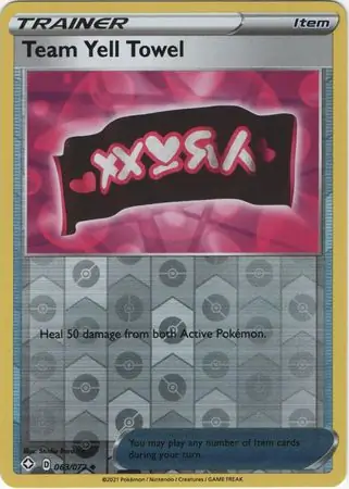 Team Yell Towel Reverse Holo 063 Normal