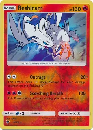 Reshiram Reverse Holo 14 Normal