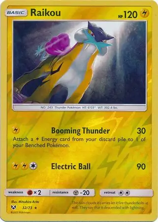Raikou Reverse Holo 32 Normal