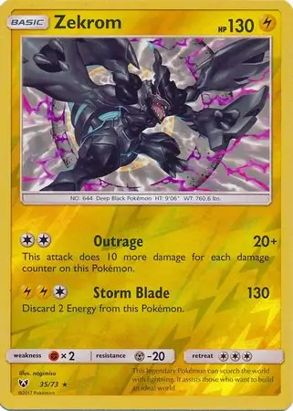 Zekrom Reverse Holo 35 Normal