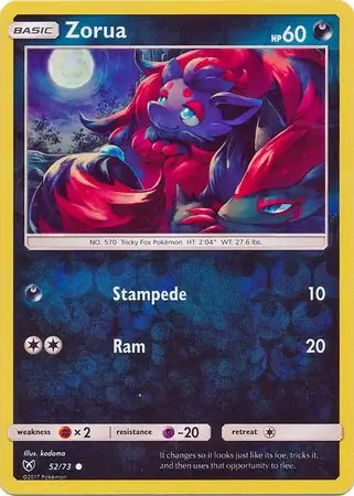 Zorua Reverse Holo 52 Normal