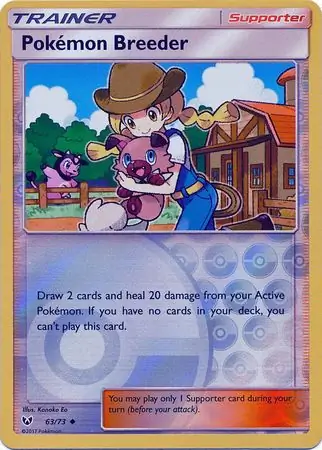 Pokemon Breeder Reverse Holo 63 Normal