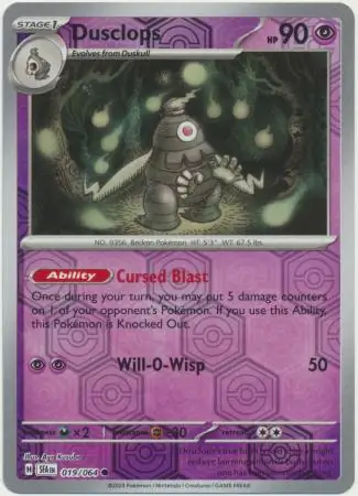 Dusclops Reverse Holo 019 Normal