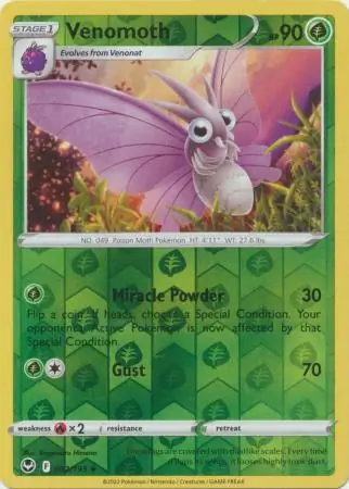 Venomoth Reverse Holo 002 Normal