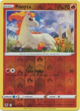 Ponyta Reverse Holo 021
