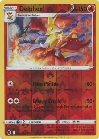 Delphox Reverse Holo 027 Normal