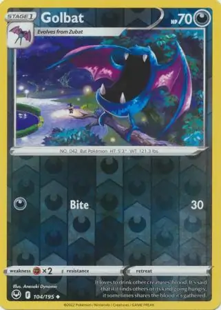 Golbat Reverse Holo 104 Normal