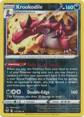 Krookodile Reverse Holo 113 Normal