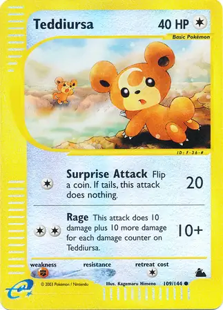 Teddiursa Reverse Holo 109 Normal