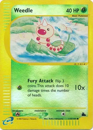 Weedle Reverse Holo 114 Normal