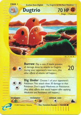 Dugtrio Reverse Holo 52