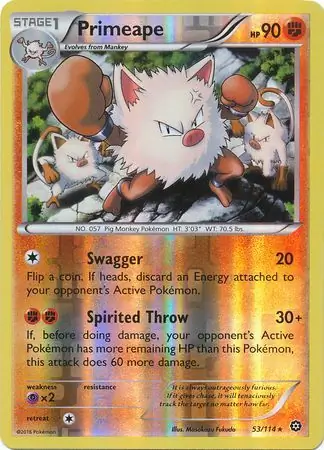 Primeape Reverse Holo 53 Normal