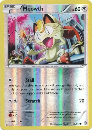 Meowth Reverse Holo 88 Normal