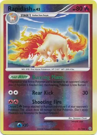 Rapidash Reverse Holo 22