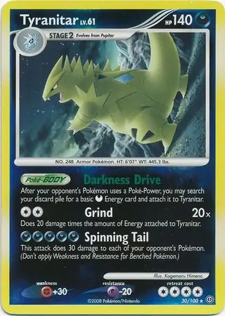 Tyranitar Reverse Holo 30 Normal