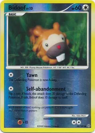 Bidoof Reverse Holo 54 Normal
