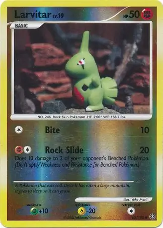 Larvitar Reverse Holo 63 Normal