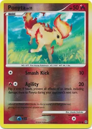 Ponyta Reverse Holo 71 Normal