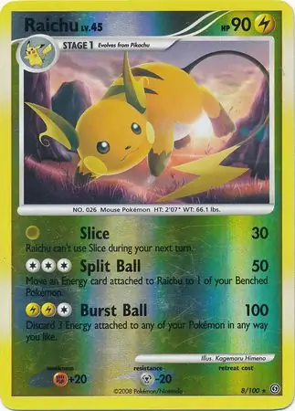 Raichu Reverse Holo 8 Normal