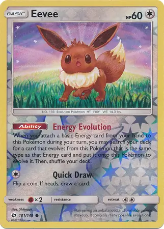 Eevee Reverse Holo 101 Normal