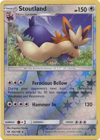 Stoutland Reverse Holo 105 Normal