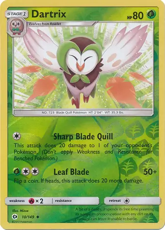 Dartrix Reverse Holo 10 Normal