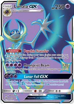 Full Art Lunala GX 141 Normal