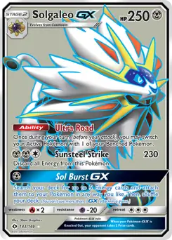 Full Art Solgaleo GX 143 Normal