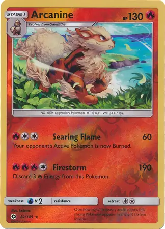 Arcanine Reverse Holo 22 Normal
