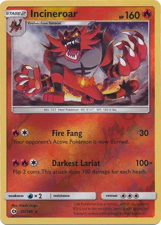 Incineroar Reverse Holo 26 Normal