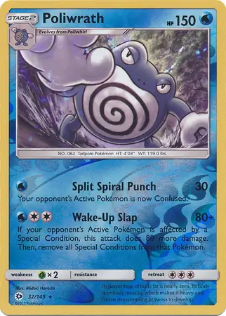 Poliwrath Reverse Holo 32 Normal