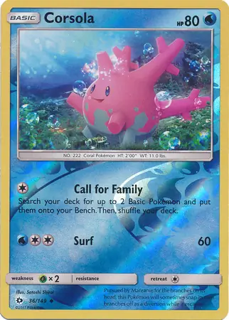 Corsola Reverse Holo 36 Normal