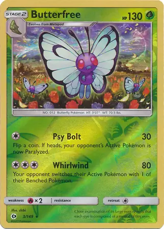 Butterfree Reverse Holo 3 Normal