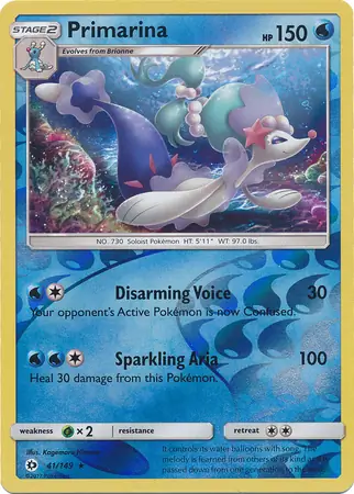 Primarina Reverse Holo 41 Normal