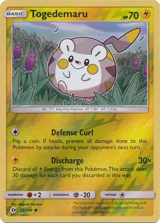 Togedemaru Reverse Holo 53 Normal