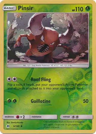 Pinsir Reverse Holo 6 Normal