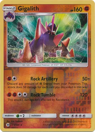 Gigalith Reverse Holo 71 Normal