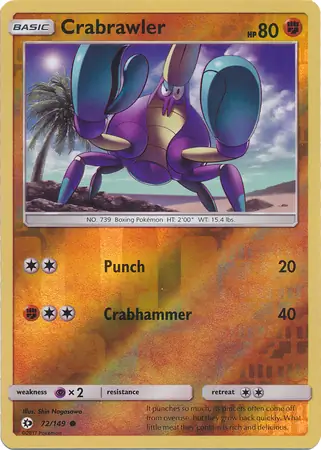 Crabrawler Reverse Holo 72