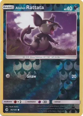 Alolan Rattata Reverse Holo 76