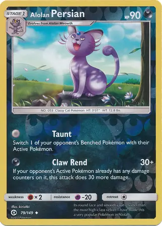 Alolan Persian Reverse Holo 79
