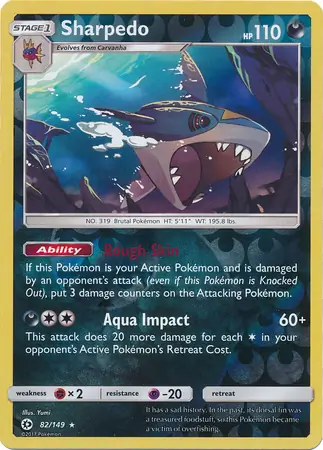 Sharpedo Reverse Holo 82 Normal