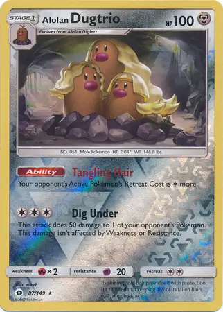 Alolan Dugtrio Reverse Holo 87