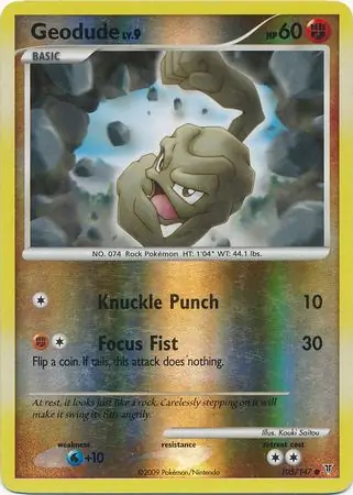 Geodude Reverse Holo 105 Normal