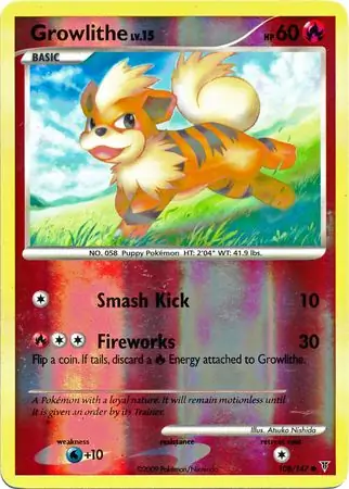 Growlithe Reverse Holo 108 Normal