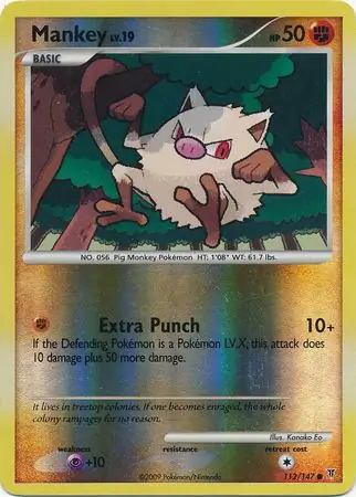 Mankey Reverse Holo 112