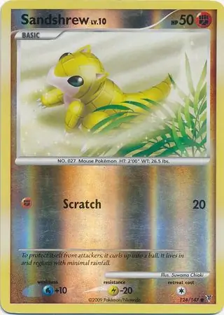 Sandshrew Reverse Holo 124 Normal