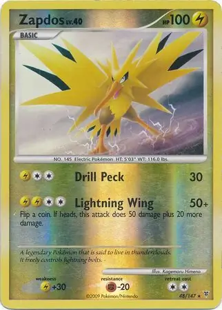Zapdos Reverse Holo 48 Normal