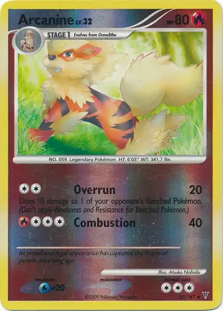 Arcanine Reverse Holo 50 Normal