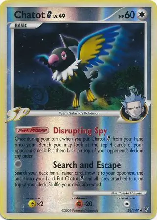 Chatot G Reverse Holo 54